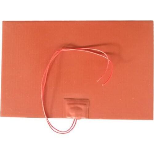 220v 220w 400*250mm Silicone heating pad with 1000mm lead wire,adhesive on back side,100 k thermistor(for custom client)