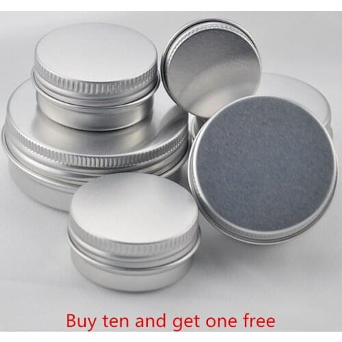 30g/15g/10g/5g Cosmetic Jar Aluminum Small Empty Cosmetic Refillable Bottles Eyeshadow Makeup Face Cream Jar Pot Container