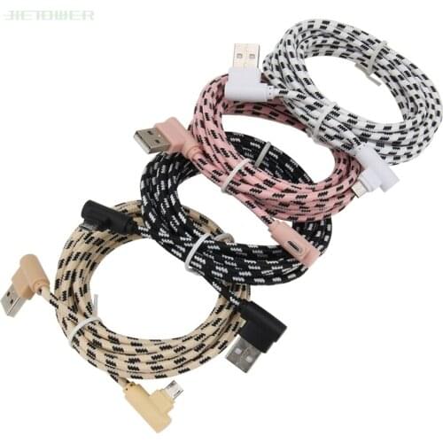 500pcs/lot 2side Elbow USB cable Micro USB charger Cable Game Cable for iPhone X XR 8 Samsung Xiaomi Sony Phone and Charger