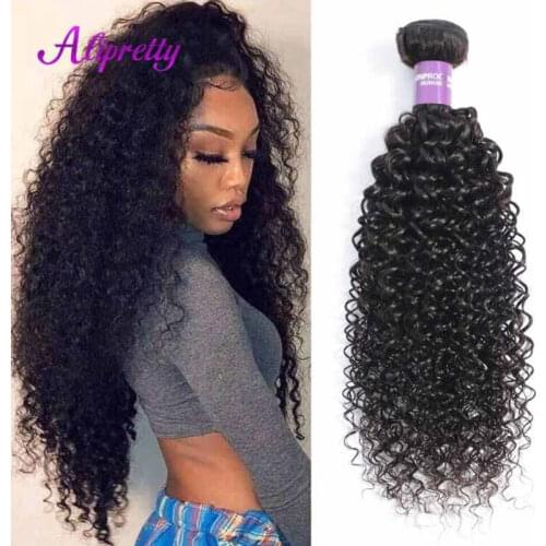 Alipretty Hair Curly Bundles Brazilian Weaving 8-28inch Natural Color Remy Extensions Kinky Curly Bundles Human Hair 1/3/4 pcs