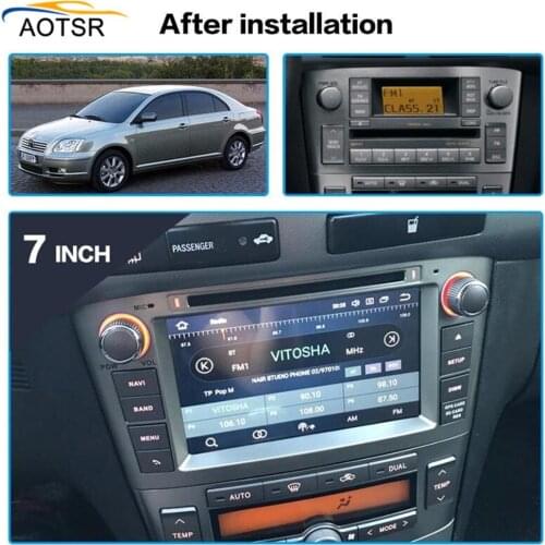Android 9.0 Car DVD Stereo Multimedia Head unit For Toyota Avensis 2002-2008 Auto PC Radio GPS Navigation Video Audio 4G RAM BT