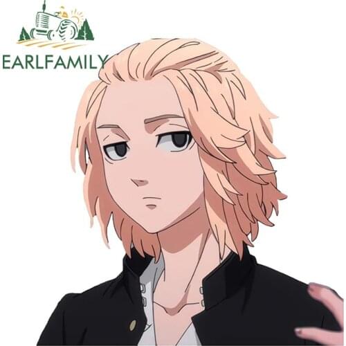 EARLFAMILY 13cm x 13cm Mikey Peeker Car Stickers for Tokyo Revengers Anime Car Accessories Decoration Wall Window Trunk Decals