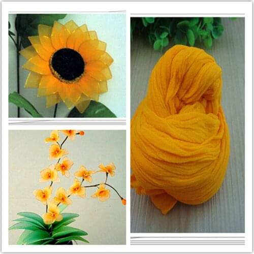 Free shipping 47 colors mix shipping or only one color ship mesh flowers,nylon stocking material/ronde flower for DIY flower