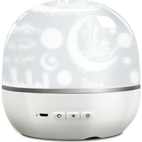 Wireless Bluetooth Speaker Intelligent BT Small Loudspeaker Projection Rotatable Color Light 3D Around Portable Speaker