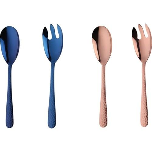 Big Salad Serving Spoon Fork Set Mix Spoons Hot Pot Porridge Tool Public Restaurant Serving Kitchenware Using Buffet Utensil