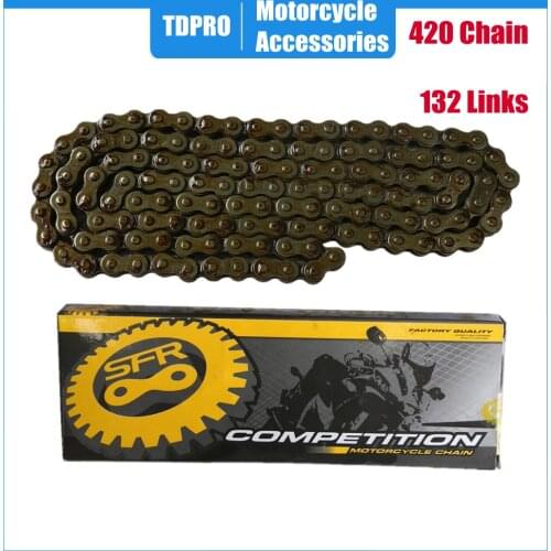 Motorcycle 420 Drive Chain 132 Links For For 110cc 125 YX Lifan Zongshen Pit Dirt Bike SSR XR50 CRF50