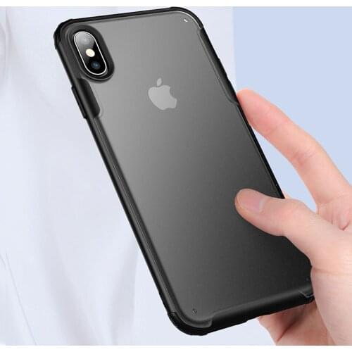 Phone Case for iPhone XS Max Case Cover Soft TPU Silicone Frame Shockproof Matte Translucent PC Hard Case for iPhone X Bumper