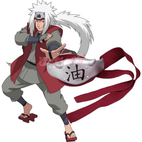 Cheap Anime Headband Jiraiya Cosplay Costume Halloween Accessories Red Headband High Quality