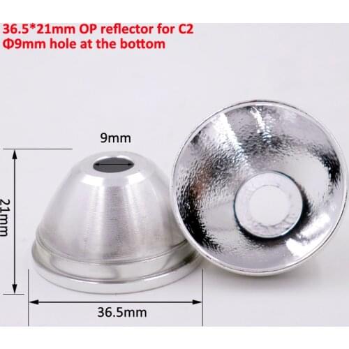36.5x21x9mm Aluminum alloy OP / SMO Reflector for C2 Flashlight