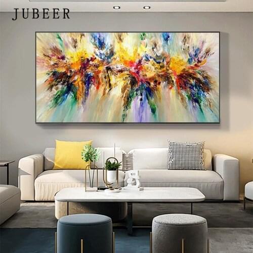 ART Abstract Colorful Decorative Paintings for Living Room Painting on The Wall Flower Posters and Prints Wall Art Room Home