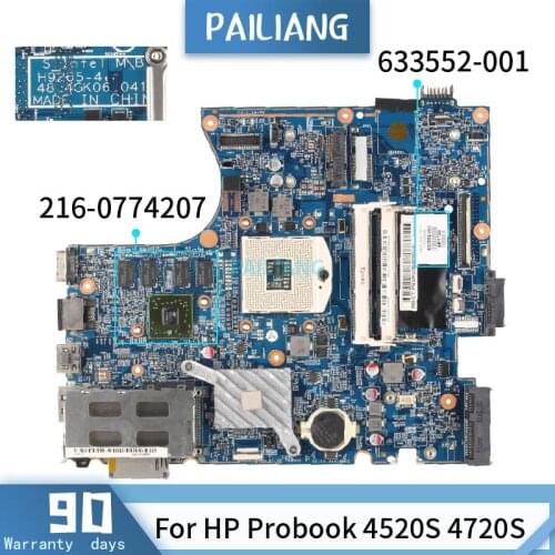 PAILIANG Laptop motherboard For HP Probook 4520S 4720S H9265-4 633552-001 Core HM57 2216-0774207