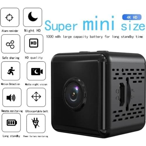 Mini IP WIFI Camera HD 1080P/4K Sensor With 1000mAh Battery Night Motion DVR Micro Camera Sport DV Video Small Camera Cam 128G