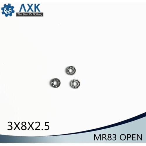 MR83 OPEN Ball Bearing 3*8*2.5 mm 10PCS ABEC-1 Non Standard Deep Groove Bearings MR83