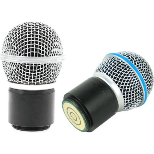 New Replacement Ball Head Mesh Microphone Grille with capsule for PGX24 SLX24 BETA58 SM 58 Wireless Microphone