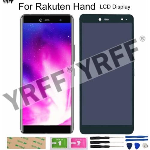 New With Frame LCD Screens For Rakuten Hand LCD Display Touch Screen Digitizer Assembly Panel Sensor Phone Repair Sets Tested