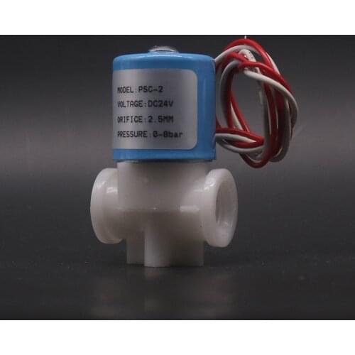 Plastic Solenoid Valve Water Dispenser NC AC220V 24V 12V DC 1/4in 1/8in BSP 2 way valve for water purifier RO machine