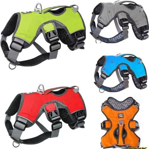 Pet Dog Harness Reflective Collar Harness For Dogs Leash Pets Service Dog Adjustable Soft German Shepherd Pet Shop Products S-XL