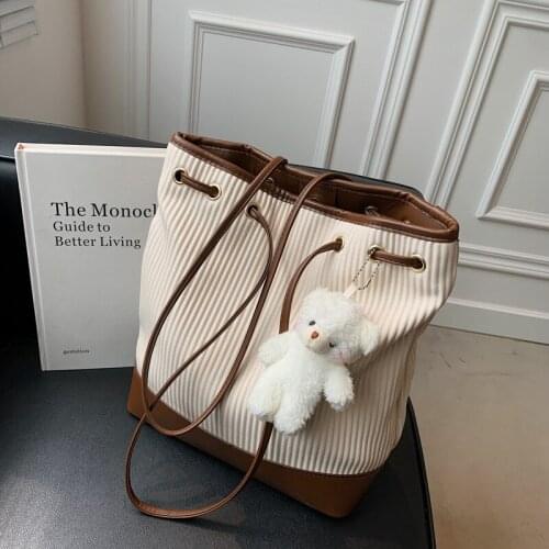 Luxury Designer Handbag Purse Female Bucket Bag Shopper Womens Shoulder Bag For Women Large Capacity Pu Leather Tote Bag