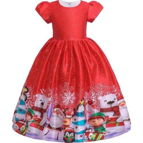 Christmas Halloween Cosplay Carnival Fancy Costume Vestido Children Birthday Party Princess Long Summer Dress Baby Girl Clothes