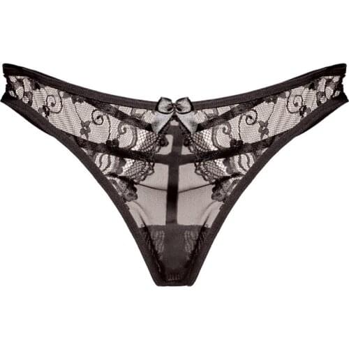 Sexy Embroidered Hollow Embroidered Women Briefs Thong Low Waist Hot Temptation Ladies Underwear