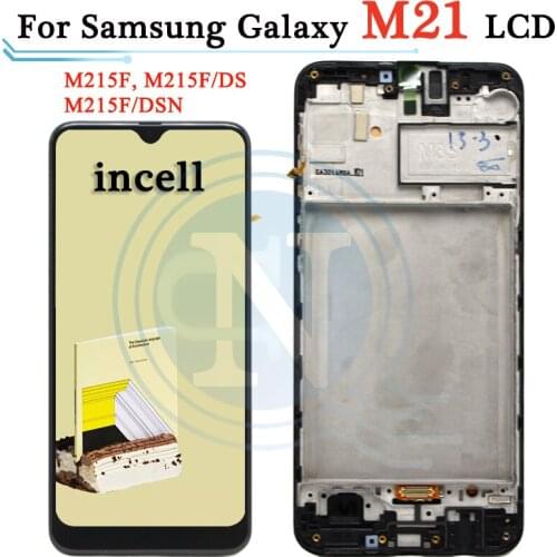 TFT with Frame For Samsung galaxy M21 M215 M215F SM-M215F/DS LCD Display Touch Screen Digitizer Assembly For Samsung M21 lcd