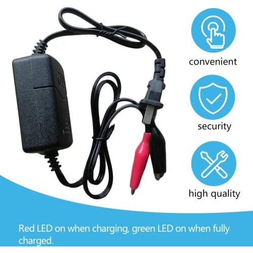 2019 Black Short Circuit Protection 12 V 1300mA Sealed Lead Acid Rechargeable Automatic Battery Charger Per Car Truck Motorcycle