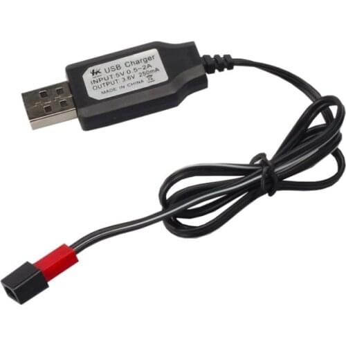 3.6V 250mAh NI-CD NI-MH Battery USB JST Charger Cable RC Helicopter Quadcopter Spare Parts Accessories