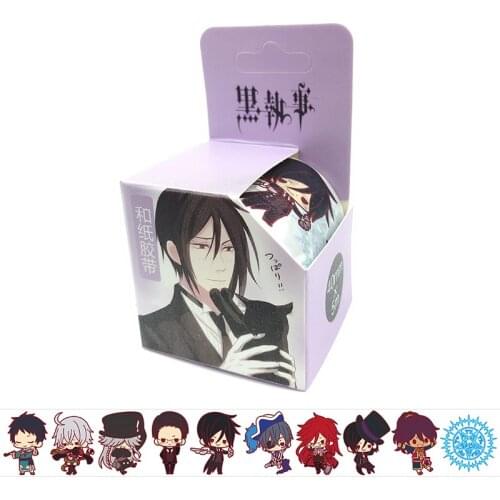 4cm*5m Kuroshitsuji Anime Washi Tape Adhesive Tape DIY Book Sticker Label Masking Tape