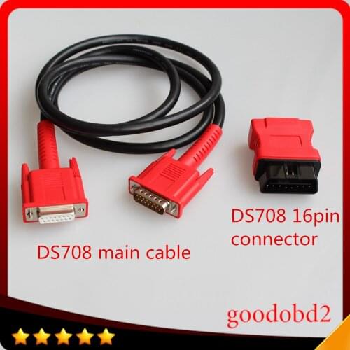Car OBD2 Cable For autel DS708 Connect test cable and ds708 connector 16pin obd2 adapter for MaxiDas DS708 Automotive Diagnostic