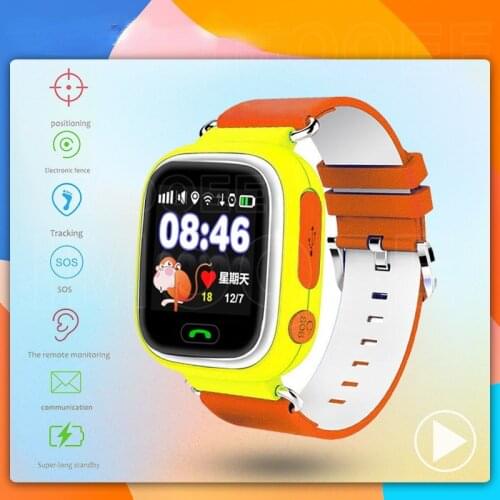 Smart watch kids gps wifi Phone Position Kids Watch SOS 1.22inch Color Touch Screen Smart Baby Watch Q90 Child gift