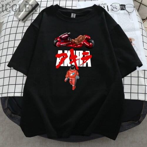 Anime Akira Women Men T-shirt Harajuku Streetwear Cotton Shotaro Kaneda Summer Casual Hip Hop Short Sleeve Graphic Tees