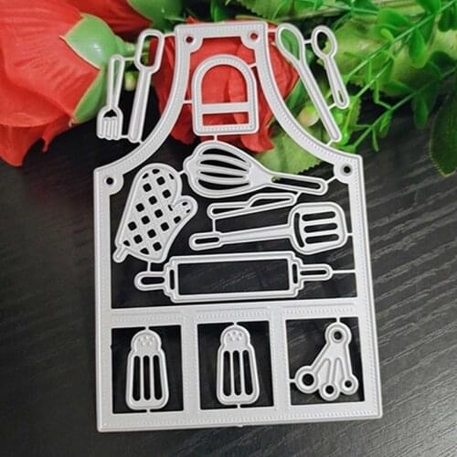 Kitchen Tool Apron Gloves Metal Cutting Die Stencil Embossing Diy For Scrabooking Decoration