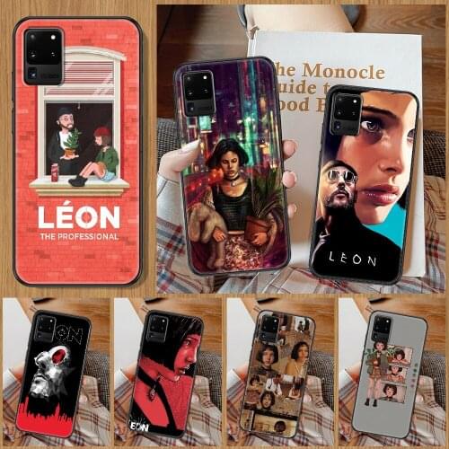 Leon The Professional Phone case For Samsung Galaxy Note 4 8 9 10 20 S8 S9 S10 S10E S20 Plus UITRA Ultra black silicone