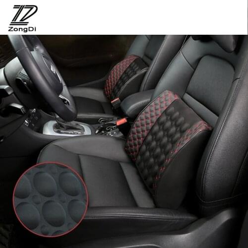 ZD 12V Massage Lumbar Support Cushion Car Seat Pillow For Ford Focus 2 3 VW Passat B6 B5 B7 B8 Toyota Avensis Skoda Rapid Fabia