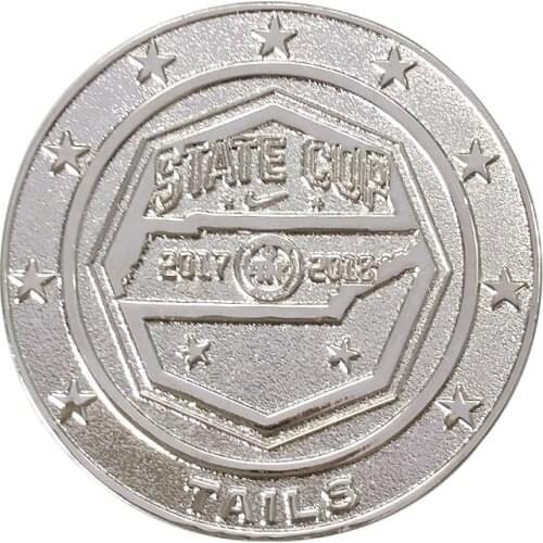 Excellent quality electroplated silver coin maker wholesale cheap custom metal stamped engraved token coin for sale