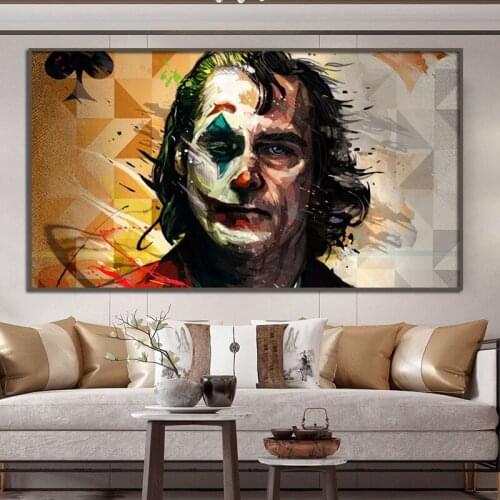 Wall Decoration Watercolor Movie Portrait Poster Print Wall Art Canvas Painting joker joaquin phoenix Picture for Room Decor
