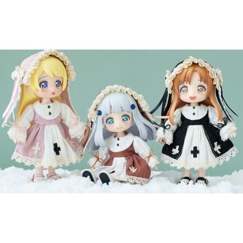 OB11 Baby European Dress Doll Skirt Dress Molly 1/12 BJD Circle P9 Dress doll clothes