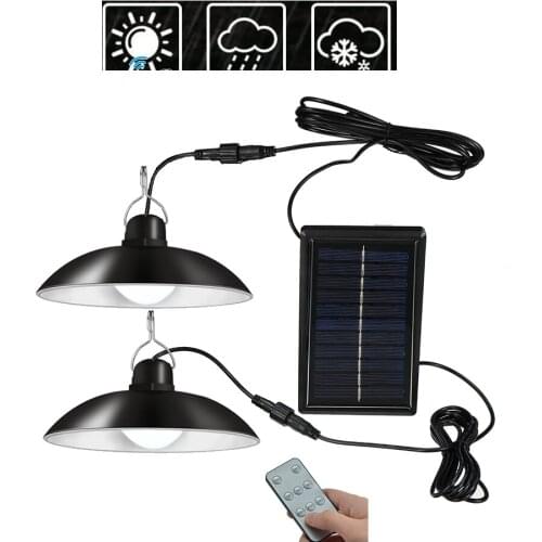 Retro Lampshade Solar Pendant Chandelier solar Outdoor Waterproof Light Wireless Lamp Garden Wall Yard Deck Security Night Light