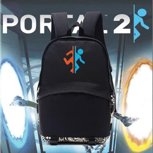 Game concept backpack Portal 2 game fans backpack school bags cartoon backpacks