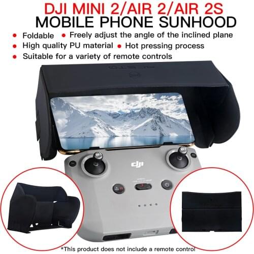 New Magnetic Foldable Smartphone Sunhood for DJI Air 2S/Mini 2 Remote Control Sunshade Block for DJI Mavic Air 2 Drone Accessory