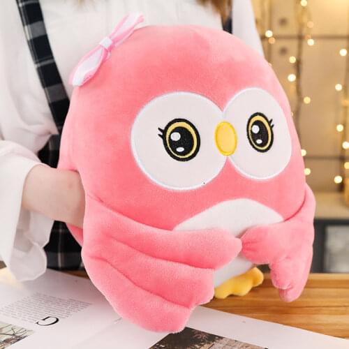 Super Cute Animal Owl Plush Toy Baby Comfort Toy Children Room Decoration Party Gift Winter Hand Warm blanket