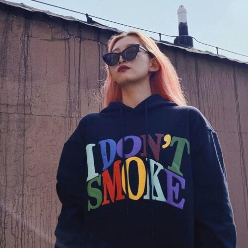 Harajuku autumn and winter sweater rainbow color design sense letter logo printing men and women thin sweater couple jacket y2k