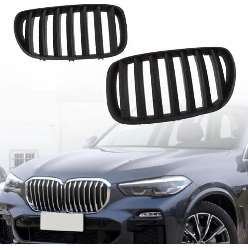 1Pair Car Grilles Mesh Professional Modification ABS Professional Auto Grill for BMW X5 Series E53 04-06