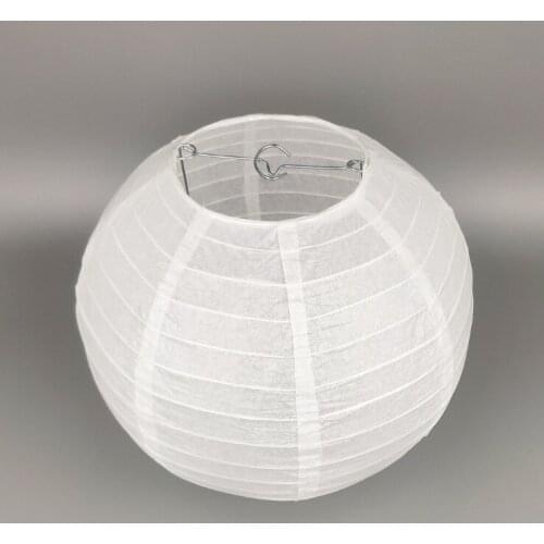 10pcs 16" (40cm) White Chinese Round Paper lanterns Light Lampshade for Christmas Festival Wedding Party Decoration