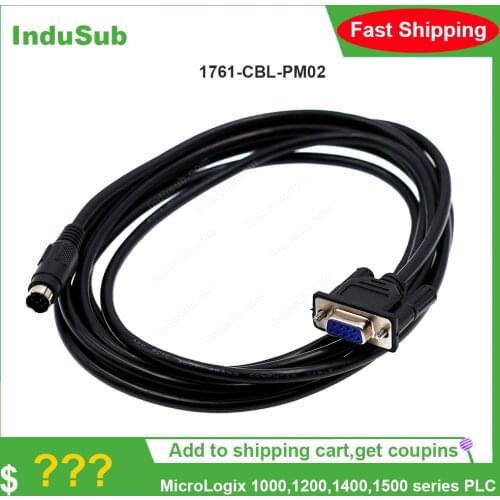 1761-CBL-PM02 Replacement AB Programming PLC Cable Micrologix 1000 Series Round