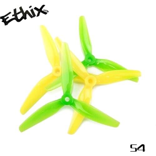 HQProp Ethix S4 5X3.1X3 5031 5inch 3-Blade PC Propeller Green+Yellow for RC FPV Racing Freestyle 5inch 4S 6S Drones