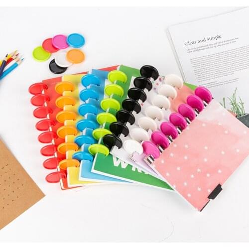 35mm 100pcs Notebook Binder Discs Plastic Binding Button Mushroom Planner Binder Rings Binding Discs DIY Scrapbook Accessories