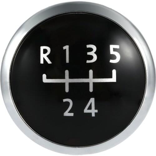 5/6 Speed Gear Knob Badge Emblem Cap Knob Cover Replacement for VW T5 Transporter 2003-2010