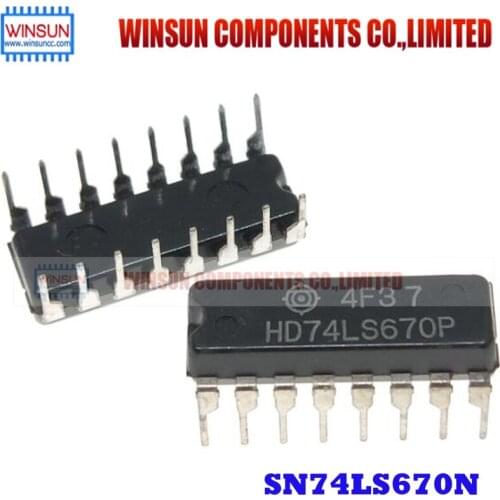 50PCS/LOT HD74LS670P DIP-16 SN74LS670N 74LS670 New Original