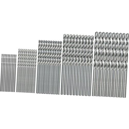 50pc Mini Micro 1-3.0mm HSS Bit Set Hand Spiral Pin Vise Micro Twist Drill Kit